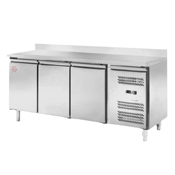 Banco refrigerato 3 porte con alzatina